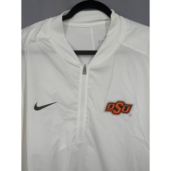 Oklahoma State Cowboys Pullover Jacket Mens 2XL White Nike Storm-FIT Football - Picture 3 of 14